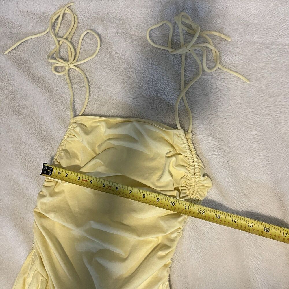 Free People Darcy Drop Waist Midi Tank Dress Mellow Yellow Size M NWOT - Picture 5 of 11